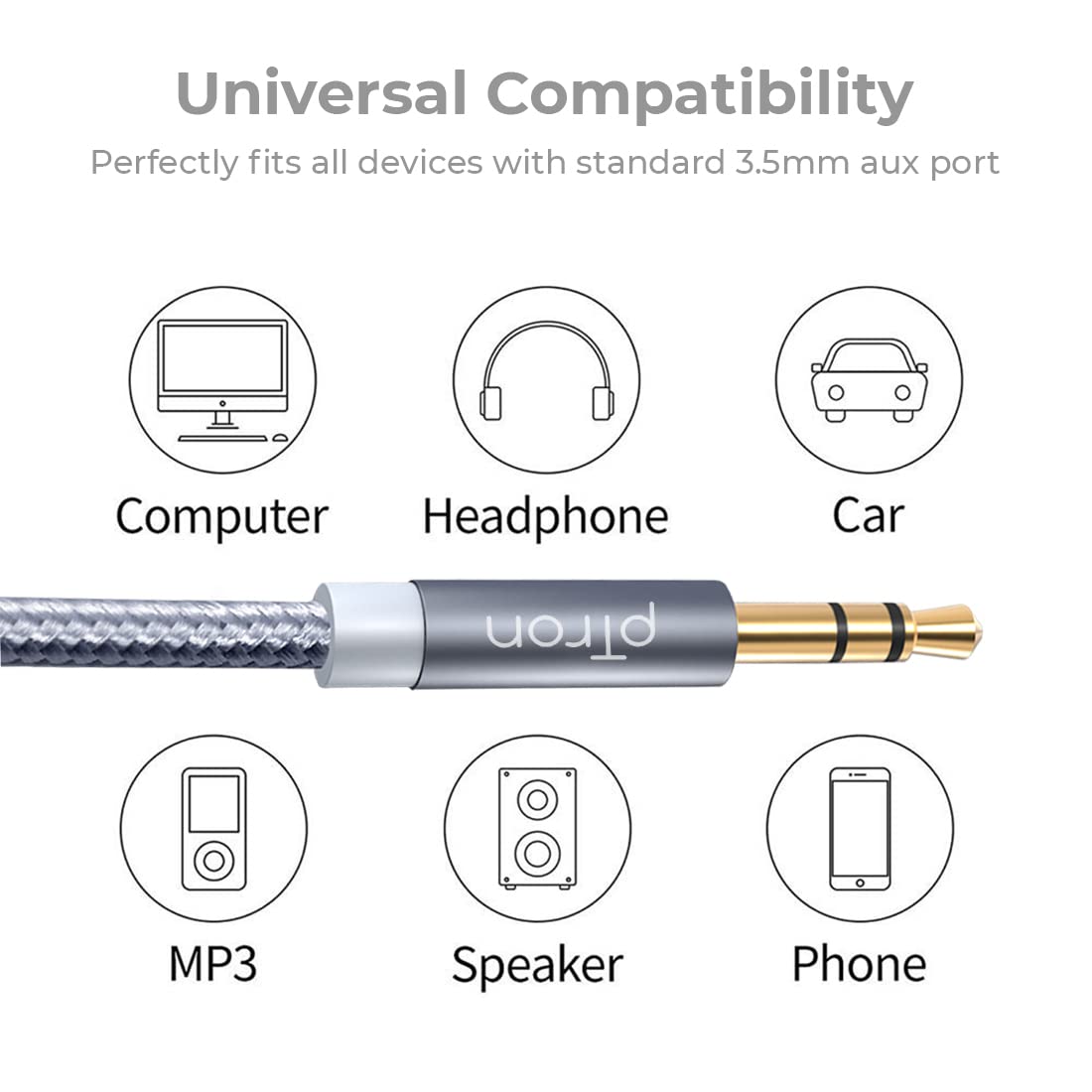 Premium 3.5mm Male to Male Aux Audio Cable – Universal Compatibility