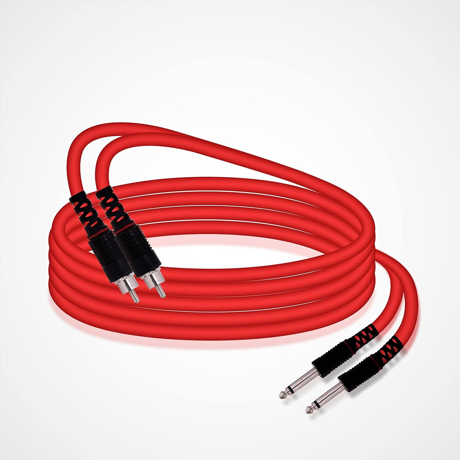 Simpak Stereo 6.35mm (1/4") to 2 RCA Audio Cable
