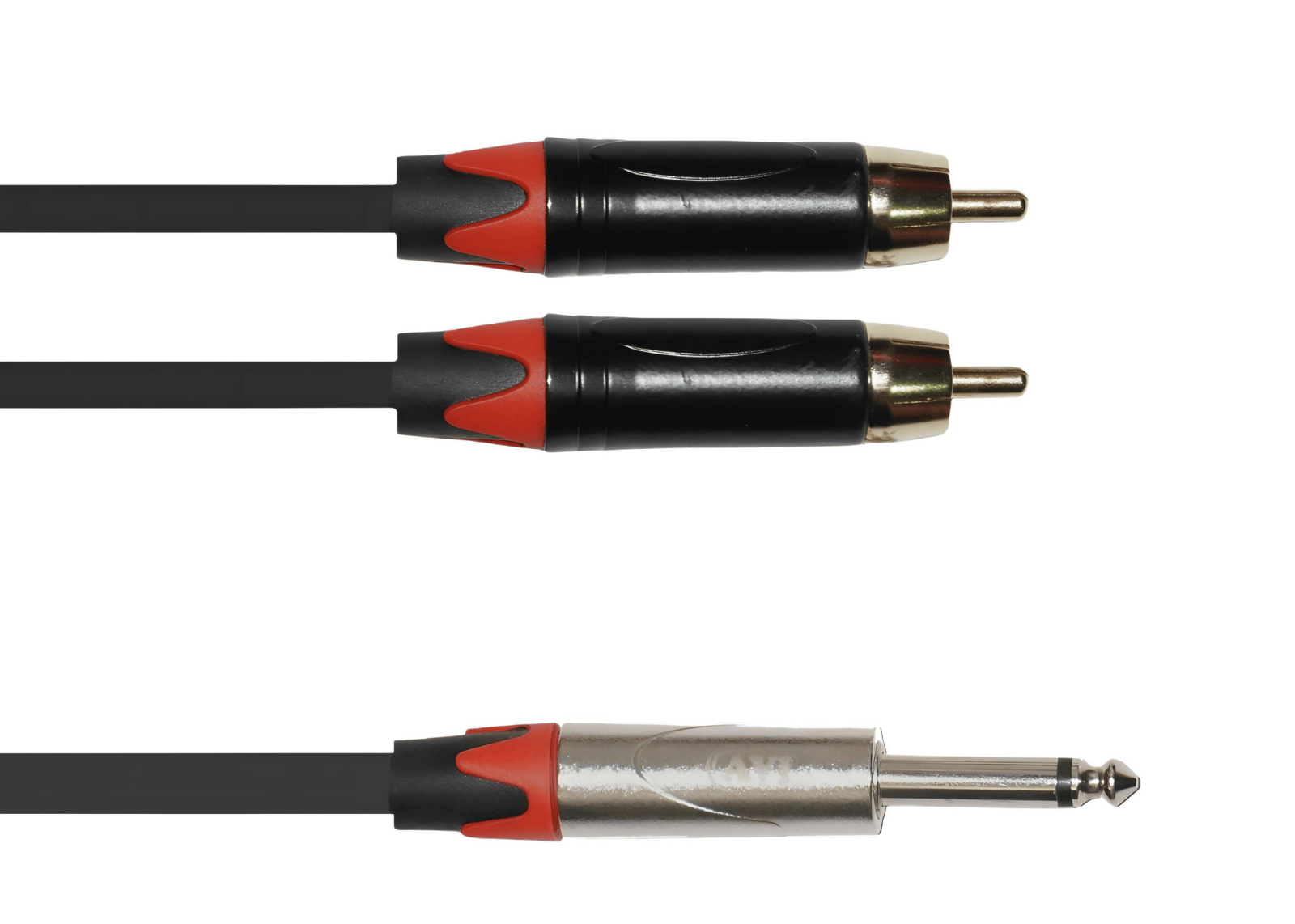 AVi phono Mono 6.35mm (1/4) to 2 RCA Plug Male