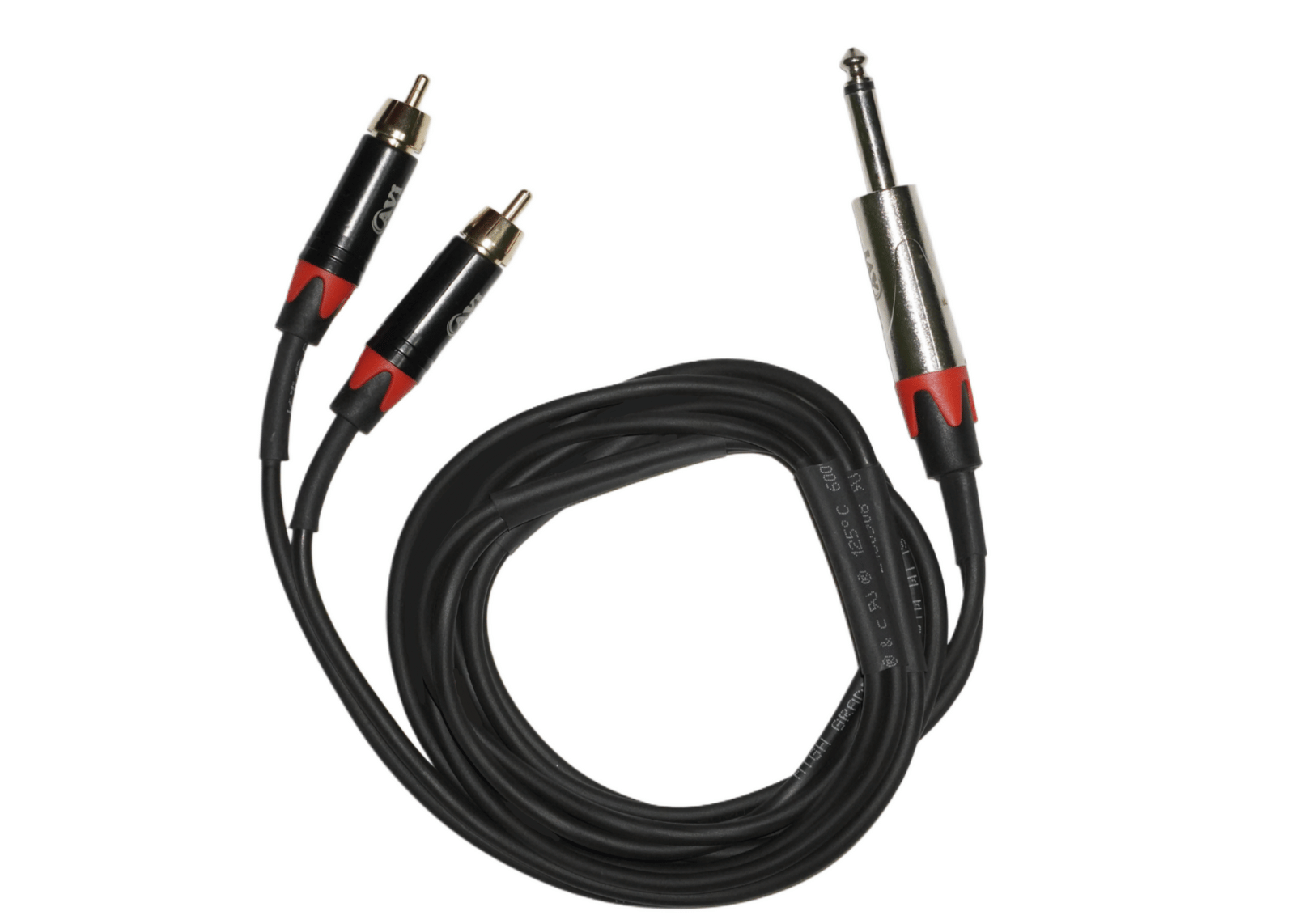 AVi phono Mono 6.35mm (1/4) to 2 RCA Plug Male